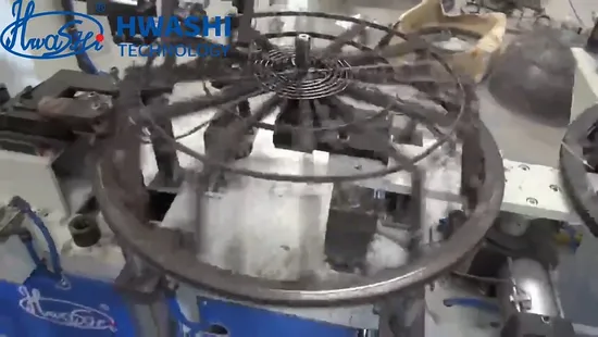 Hwahsi China Automatic Household Electric Fan Guard Spot Welding Machine Filter Mesh Welder. Roundness Wire Mesh